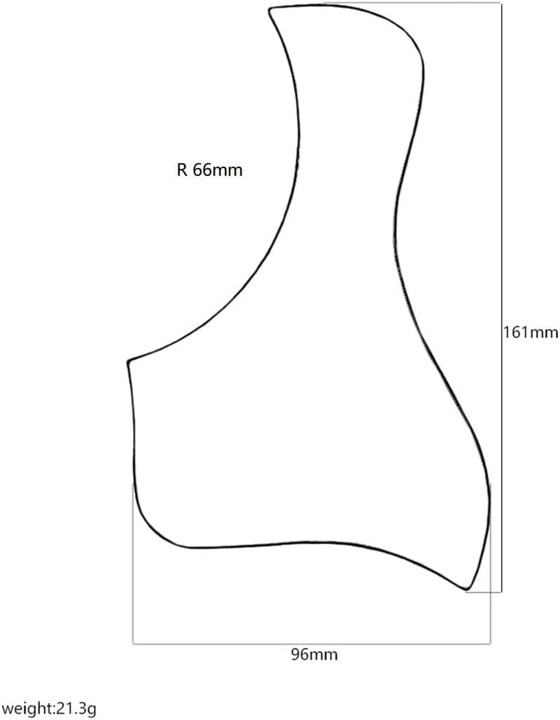 Domofa Acoustic Guitar Pickguard Thick Pick Guard Self Adhesive for Acoustic Guitar Replacement Parts (Yellow/Black Spots) - Image 5